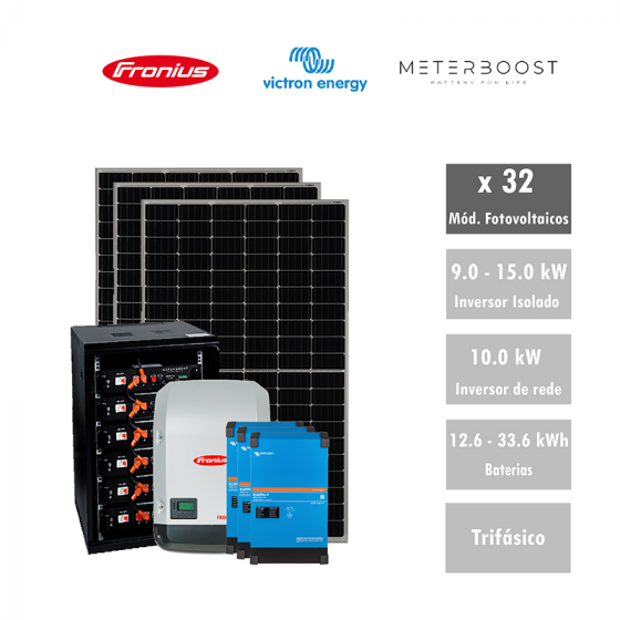 Fronius + Victron + Meterboost 12800WP Trifásico